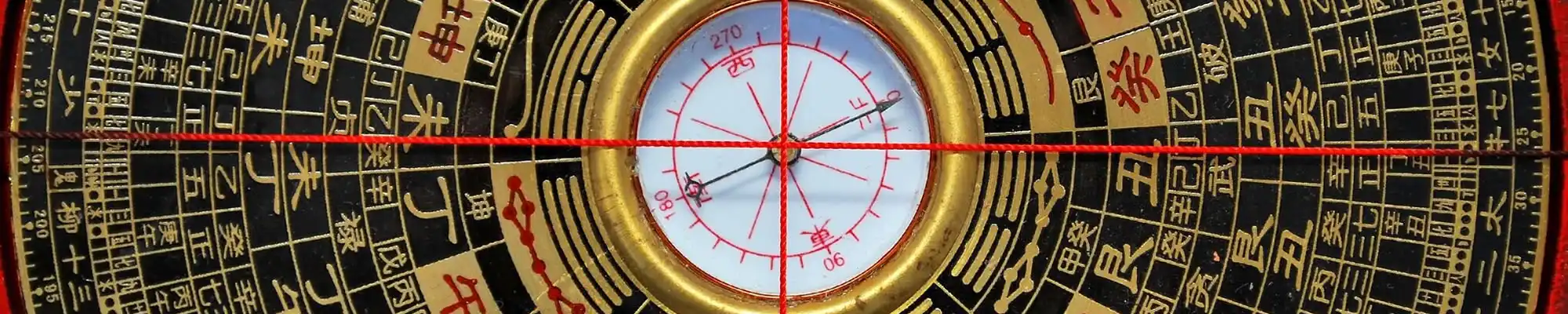 Luopan feng shui compass and bagua compass - Traditional Chinese geomantic compass