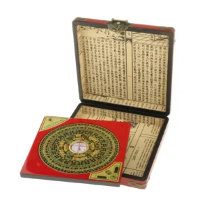 Large Bagua Luopan Compass Leather Box